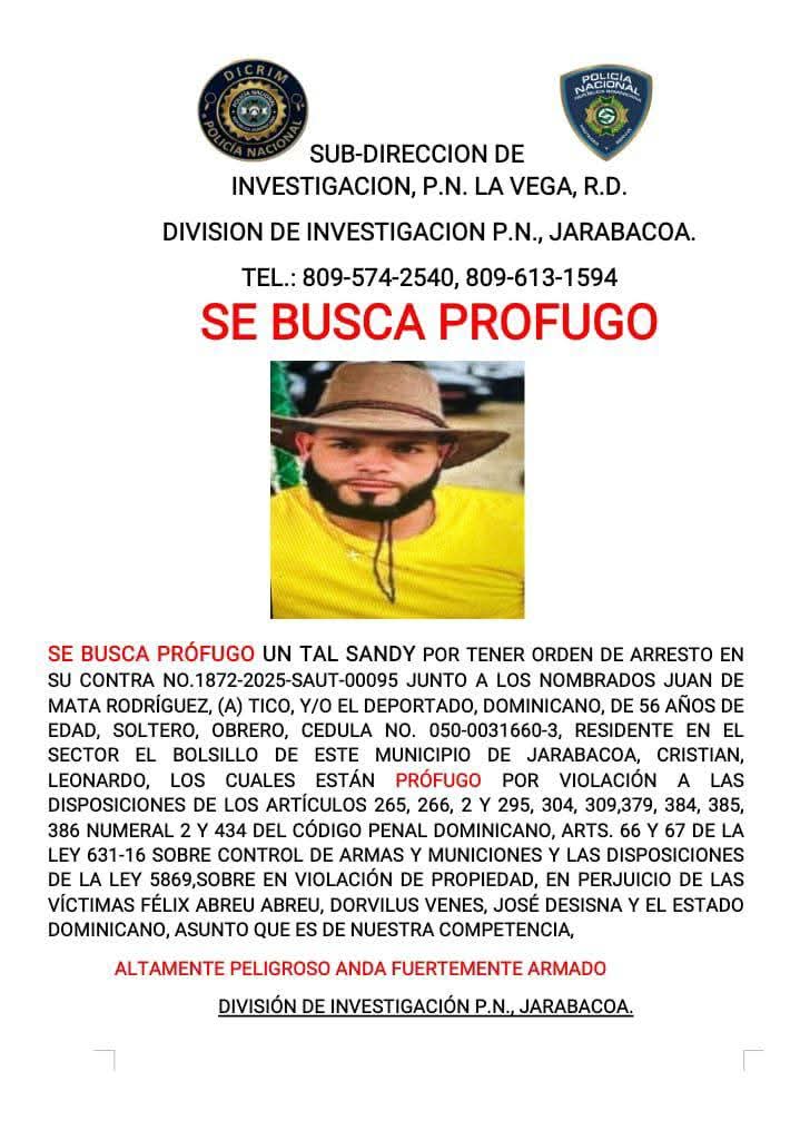 Hombre buscado por homicidio y robo es apresado en Jarabacoa